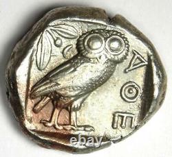Athènes Grèce Athena Owl Tetradrachm Silver Coin (454-404 Av. J.-c.) Choix Vf / Xf