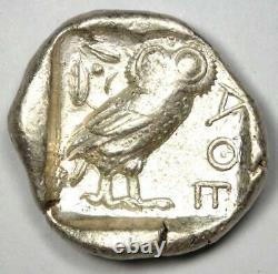 Athènes Grèce Athena Owl Tetradrachm Silver Coin (454-404 Av. J.-c.) Choix Xf / Au