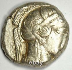 Athènes Grèce Athena Owl Tetradrachm Silver Coin (454-404 Av. J.-c.) Nice Xf (ef)