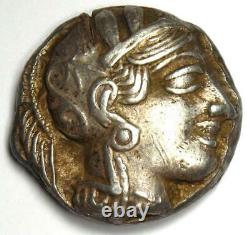 Athènes Grèce Athena Owl Tetradrachm Silver Coin (454-404 Av. J.-c.) Vf / Xf