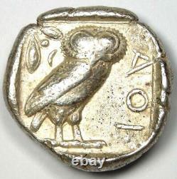 Athènes Grèce Athena Owl Tetradrachm Silver Coin (454-404 Av. J.-c.) Xf (ef) Condition
