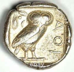 Athènes Grèce Athena Owl Tetradrachm Silver Coin (454-404 Av. J.-c.) Xf (ef) Condition