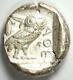 Athènes Grèce Athena Owl Tetradrachm Silver Coin (454-404 Bc) Choix Vf / Xf