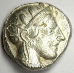 Athènes Grèce Athena Owl Tetradrachm Silver Coin (454-404 Bc) Xf Choice (ef)