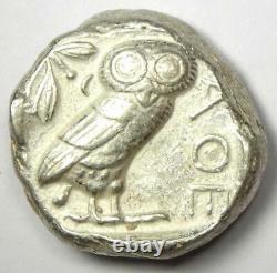 Athènes Grèce Athena Owl Tetradrachm Silver Coin (454-404 Bc) Xf Choice (ef)