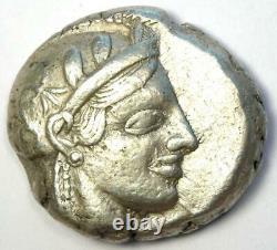 Athènes Grèce Athena Owl Tetradrachme Argent Coin (454-404 Av. J.-c.) Bon Vf / Xf