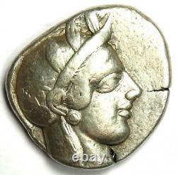 Athènes Grèce Athena Owl Tetradrachme Argent Coin (454-404 Av. J.-c.) Choix Vf / Xf