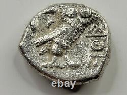 Athens Ar Owl Tétradrachme. Ch. Vf. 393-294 Av. J.-c. Numéro De La Pièce De Monnaie En Fin De Messe
