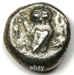 Athens Ar Tetrachm 485 Bc Good Vf / Xf Détails Rare Early Archaic Issue