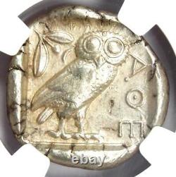Athens Athena Owl Ar Tetradrachm Argent Coin (440-404 Av. J.-c.) Ngc Choice Xf (ef)