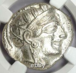 Athens Athena Owl Ar Tetradrachm Argent Coin 440-404 Bc Ngc Au 5/5 Strike