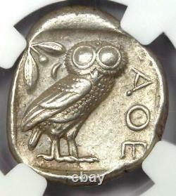 Athens Athena Owl Tetradrachm Coin (440-404 Av. J.-c.) Ngc Choice Xf 5/5 Strike
