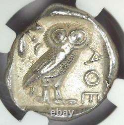 Athens Athena Owl Tetradrachm Coin (440-404 Av. J.-c.) Ngc Choice Xf 5/5 Strike