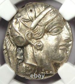 Athens Athena Owl Tetradrachm Coin 440-404 Bc Ngc Choice Au 5/5 Surfaces