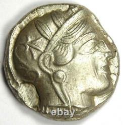 Athens Attica Athena Owl Tetradrachm Argent Coin (454-404 Av. J.-c.) Bonne Xf / Au