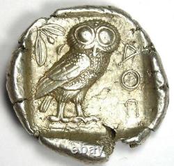 Athens Attica Athena Owl Tetradrachm Argent Coin (454-404 Av. J.-c.) Bonne Xf / Au