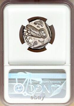 Attica Athènes Grec Owl Argent Tetradrachme Coin (440-404 Av. J.-c.) Ngc Ch Au 5/5 4/5
