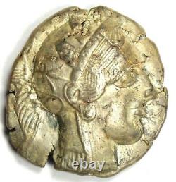 Attica Athènes Grèce Athena Owl Ar Argent Tetradrachme Coin (454-404 Av. J.-c.) Xf