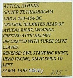 Attica, Athènes. Tétradrachme D'argent. C. 454-404 Bc. Athéna/sauvage