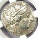 Attica Athens Athena Owl Ar Tetradrachm Argent Coin 440-404 Bc. Ngc Choix Au