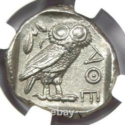 Attica Athens Athena Owl Tetradrachm Coin 440 Bc Ngc Choice Au 5/5 Strike