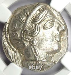 Attica Athens Athena Owl Tetradrachm Grec Coin 440-404 Av. J.-c. Ngc Au 5/5 Grève