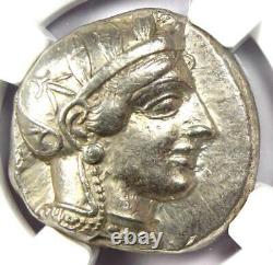 Attica Athens Grec Athena Owl Tetradrachm Coin 440-404 Av. J.-c. Ngc Xf 5/5 Grève