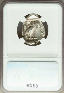 Attica Athens Greek Owl Silver Tetradrachm Coin (440-404 Av. J.-c.) Ngc Ch Au 5/5 4/5