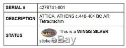 Attica Athens Owl 440-404 Bc Ar Tétradrachme Ngc Ch Xf 5 + 5 Certifié Par Des Ailes