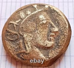 Belle pièce antique grecque, tétradrachme en argent avec une chouette d'Athènes, Attique, vers 450 avant J.-C.