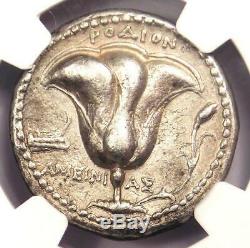 Carie Rhodes Grec Ar Tetradrachm Monnaie Rose Helios 230-205 Bc Certifié Ngc Xf