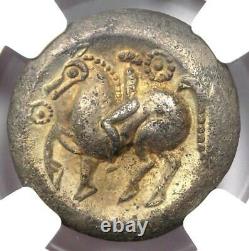 Celtes Ar Tetrachm Zangenlorbeer Zeus Horse Coin 200 Bc Certifié Ngc Au