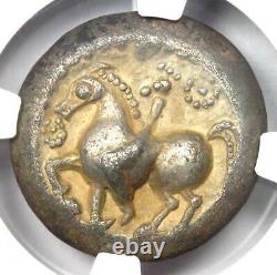Celtes Ar Tetradrachm Zangenlorbeer Zeus Horse Coin 200 Bc Certifié Ngc Xf