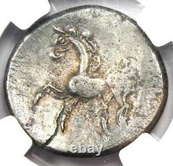 Celtes Noricum Ar Tetradrachm Samobor Horse Coin 100 Bc Certified Ngc Xf (ef)