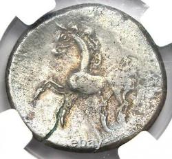 Celtes Noricum Ar Tetradrachm Samobor Horse Coin 100 Bc Certified Ngc Xf (ef)