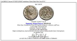 ELAGABALUS Ancien ANTIQUE 219AD Tétradrachme d'Antioche Aigle Pièce en argent i98510