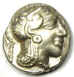 Egypte Ancienne Athena Owl Tetradrachm Silver Coin (400 Av. J.-c.) Bonne Vf / Xf