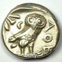 Egypte Ancienne Athena Owl Tetradrachm Silver Coin (400 Av. J.-c.) Bonne Vf / Xf
