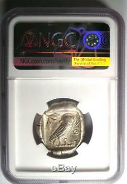 Egypte Antique Proche-orient Athena Owl Tetradrachm Coin (400 Bc) Xf Ngc (ef)