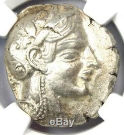 Egypte Antique Proche-orient Athena Owl Tetradrachm Coin (400 Bc) Xf Ngc (ef)