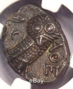 Grèce Antique Athènes Athena Owl Tetradrachm Coin (393-294 Bc) Ngc Choice Au