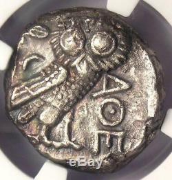 Grèce Antique Athènes Athena Owl Tetradrachm Coin (393-294 Bc) Xf Choix Ngc
