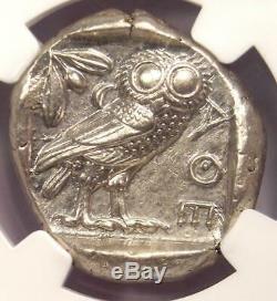 Grèce Antique Athènes Athena Owl Tetradrachm Coin (440-404 Bc) Ngc Choice Au