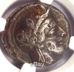 Grèce Antique Athènes Athena Owl Tetradrachm Coin (440-404 Bc) Ngc Choix Vf