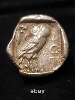 Grèce Athena Owl Tetradrachm Argent Coin (454-404 Av. J.-c.)