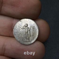 Hellénistique Grecque Antiquités Antiques Bactrien Argent Coin Eucratides 171-145 Avant Jésus Christ