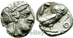 Le Grec Ancien. Attique. Athènes. 454-404 Avant Notre Ère. Tétradrachme Athena / Owl Silver Coin
