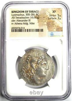Lysimachus Thrace Argent Ar Tetradrachme Lysimachos Coin 305 Bc Ngc Xf (ef)