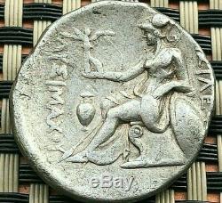 Lysimaque, Roi De Thrace 305-281 Bc Ar Tetradrachm Alexander III & Athena