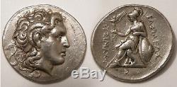 Lysimaque Tetradrachm 286-281 Bc Argent Ancienne Pièce De Monnaie Royaume De Thrace